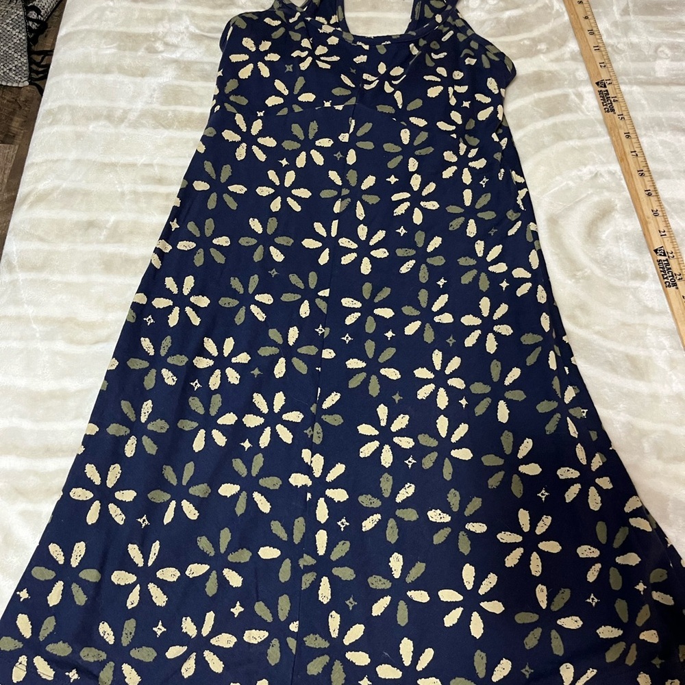 Patagonia Small Floral Navy Dress